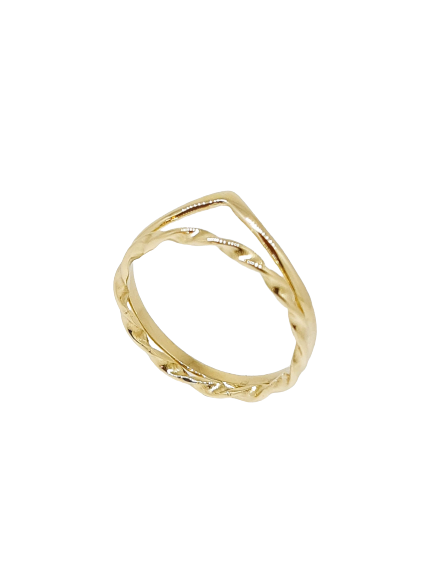 Torsade gold ring