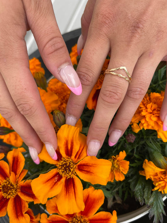 Torsade gold ring