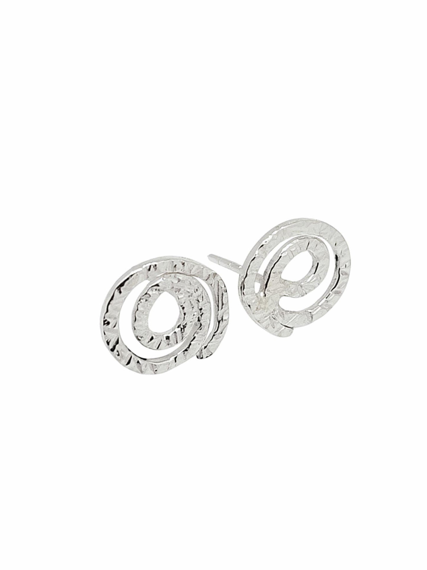Spiral silver earrings