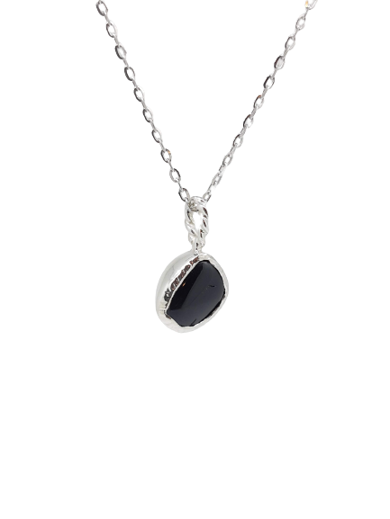 Toumaline silver necklace