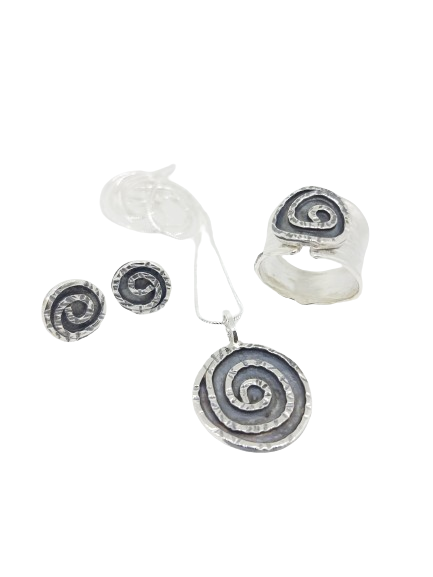 Stormur silver earrings