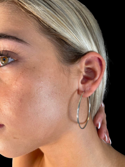 Créole silver earrings