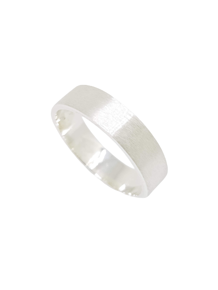 Matt silver ring