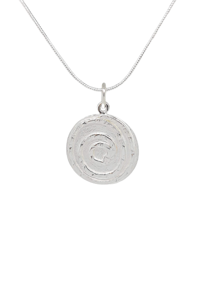 Spiral silver necklace