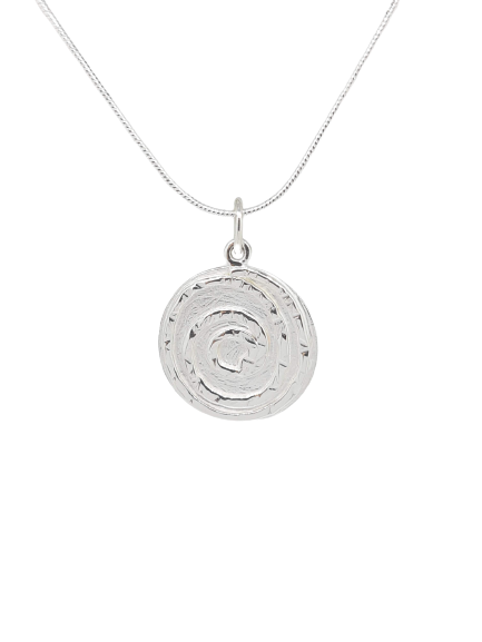 Spiral silver necklace